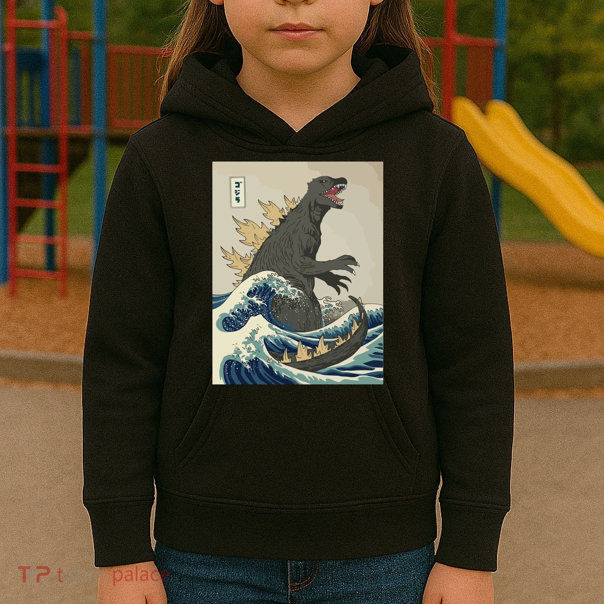 The Great Monster Off Kanagawa Team Wave Kids Hoodie