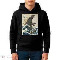 The Great Monster Off Kanagawa Team Wave Kids Hoodie thumb 4