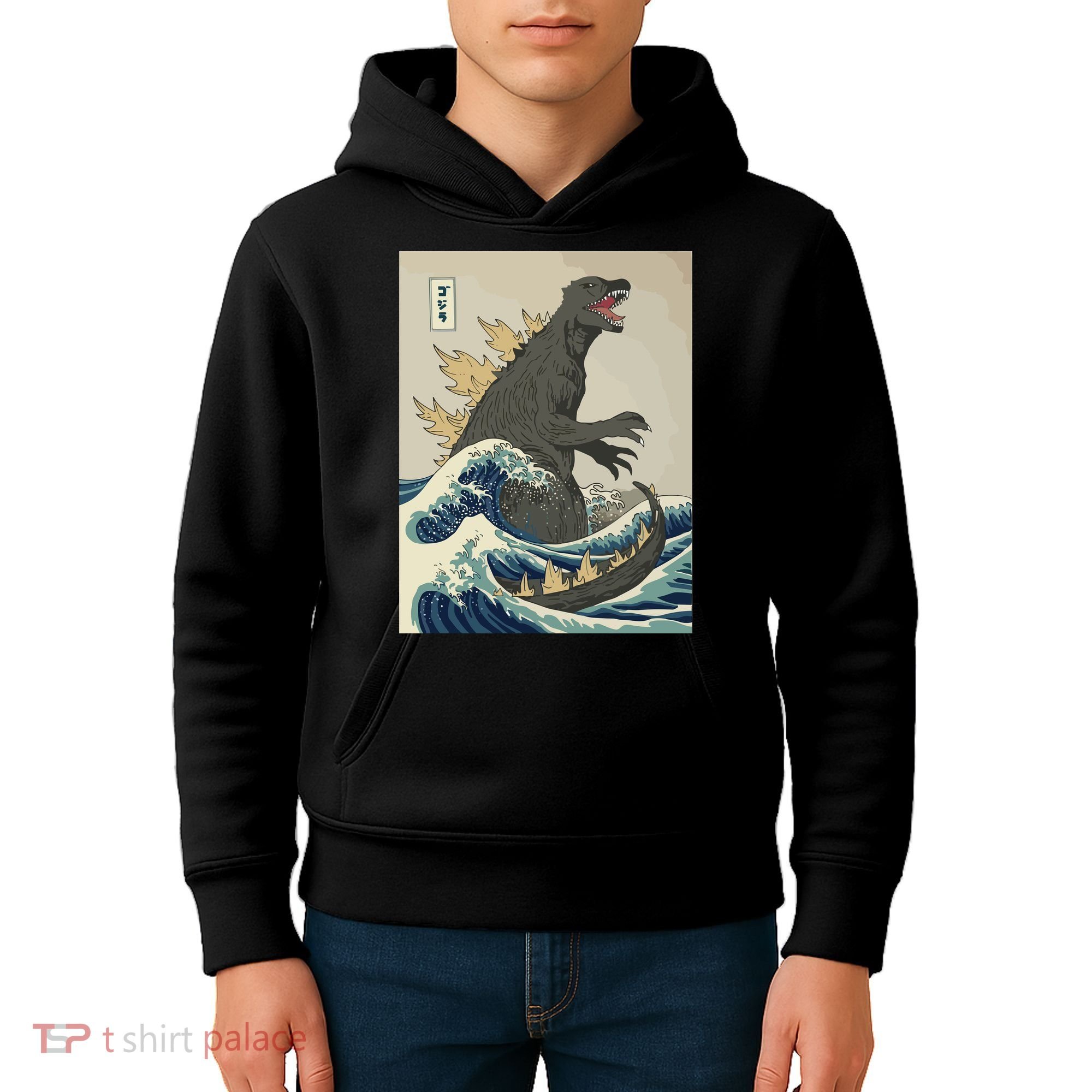 The Great Monster Off Kanagawa Team Wave Kids Hoodie