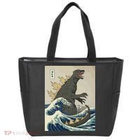 The Great Monster Off Kanagawa Team Wave Tote Bag thumb 0