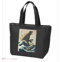 The Great Monster Off Kanagawa Team Wave Tote Bag thumb 3