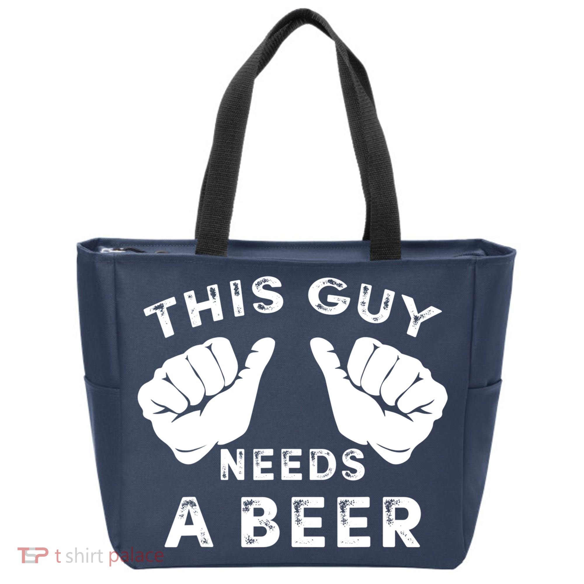 This Guy Needs A Beer Funny Drinking Gift Tote Bag