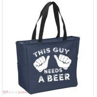 This Guy Needs A Beer Funny Drinking Gift Tote Bag thumb 2