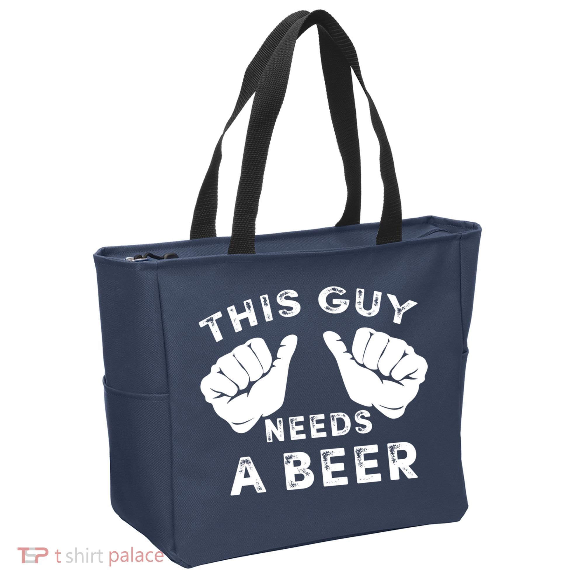 This Guy Needs A Beer Funny Drinking Gift Tote Bag