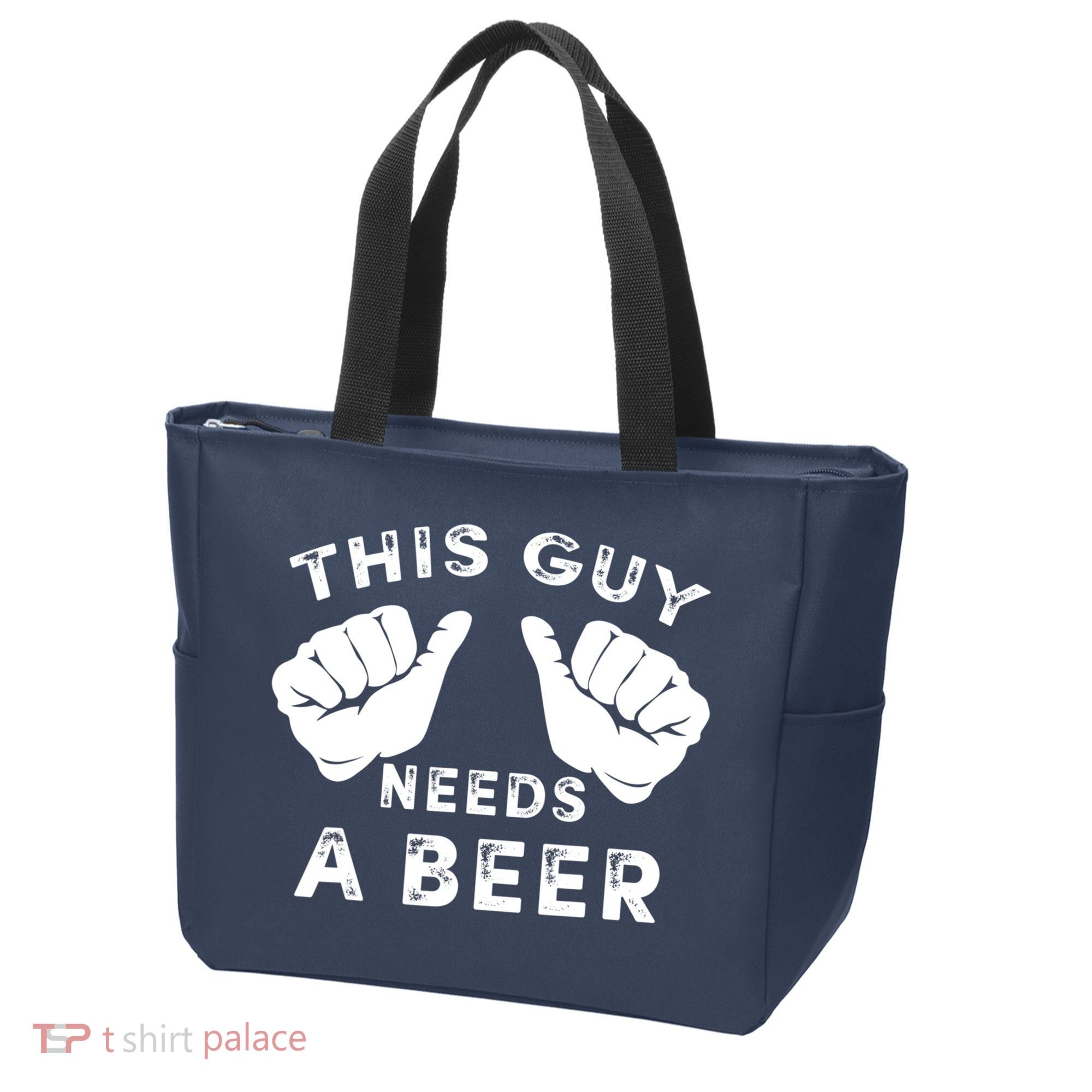 This Guy Needs A Beer Funny Drinking Gift Tote Bag