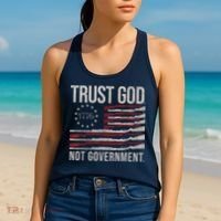 Trust God Not Government Anti Government Political Women's Tank Top thumb 2