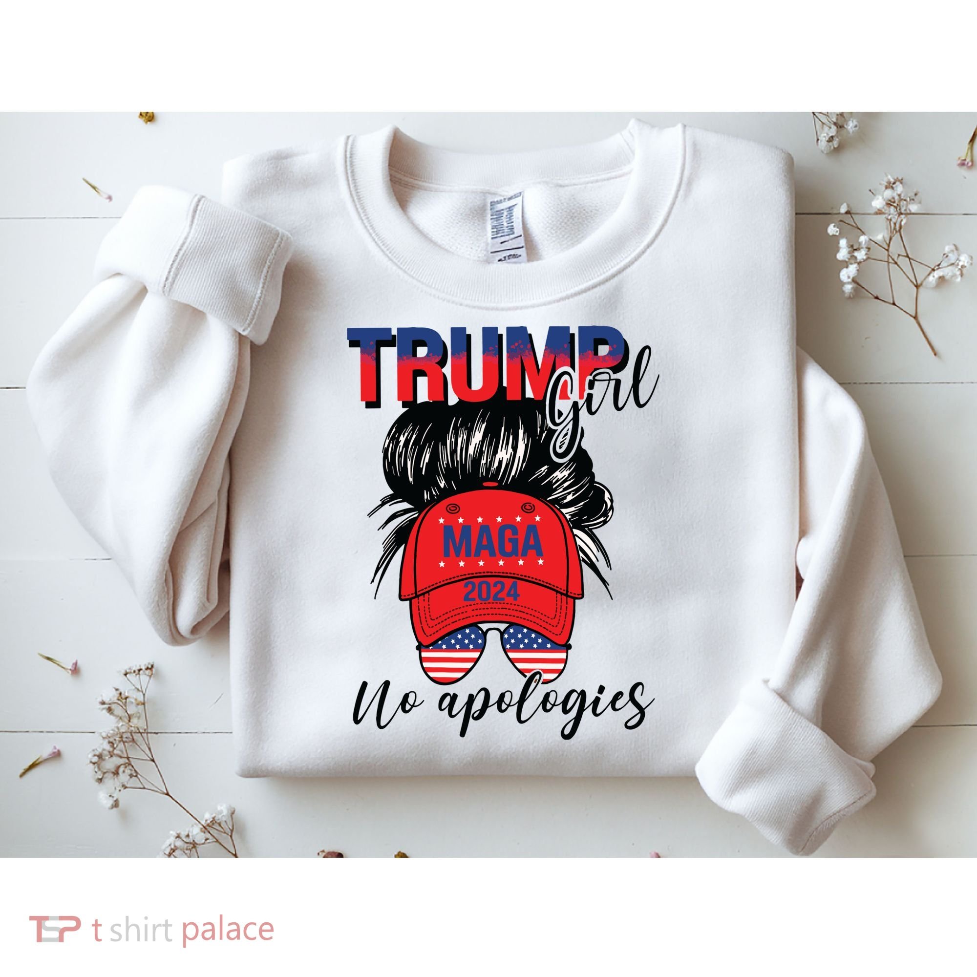 Trump Girl No Apologies Patriotic American Sweatshirt