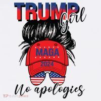 Trump Girl No Apologies Patriotic American Sweatshirt thumb 3