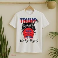 Trump Girl No Apologies Patriotic American T-Shirt thumb 2
