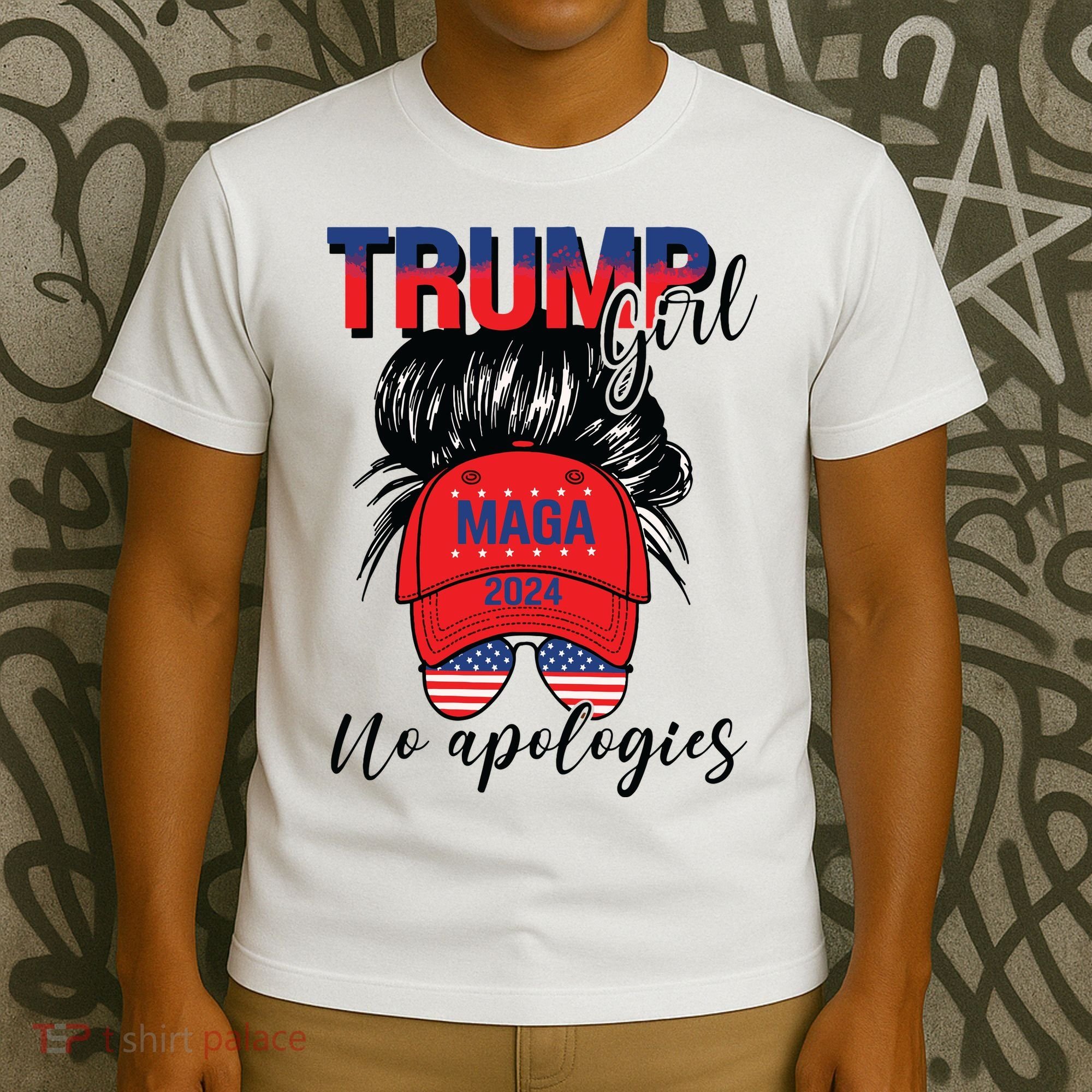 Trump Girl No Apologies Patriotic American T-Shirt