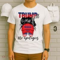 Trump Girl No Apologies Patriotic American T-Shirt thumb 6