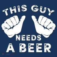 This Guy Needs A Beer - Funnys Drinking Gift Tee Visor thumb 3