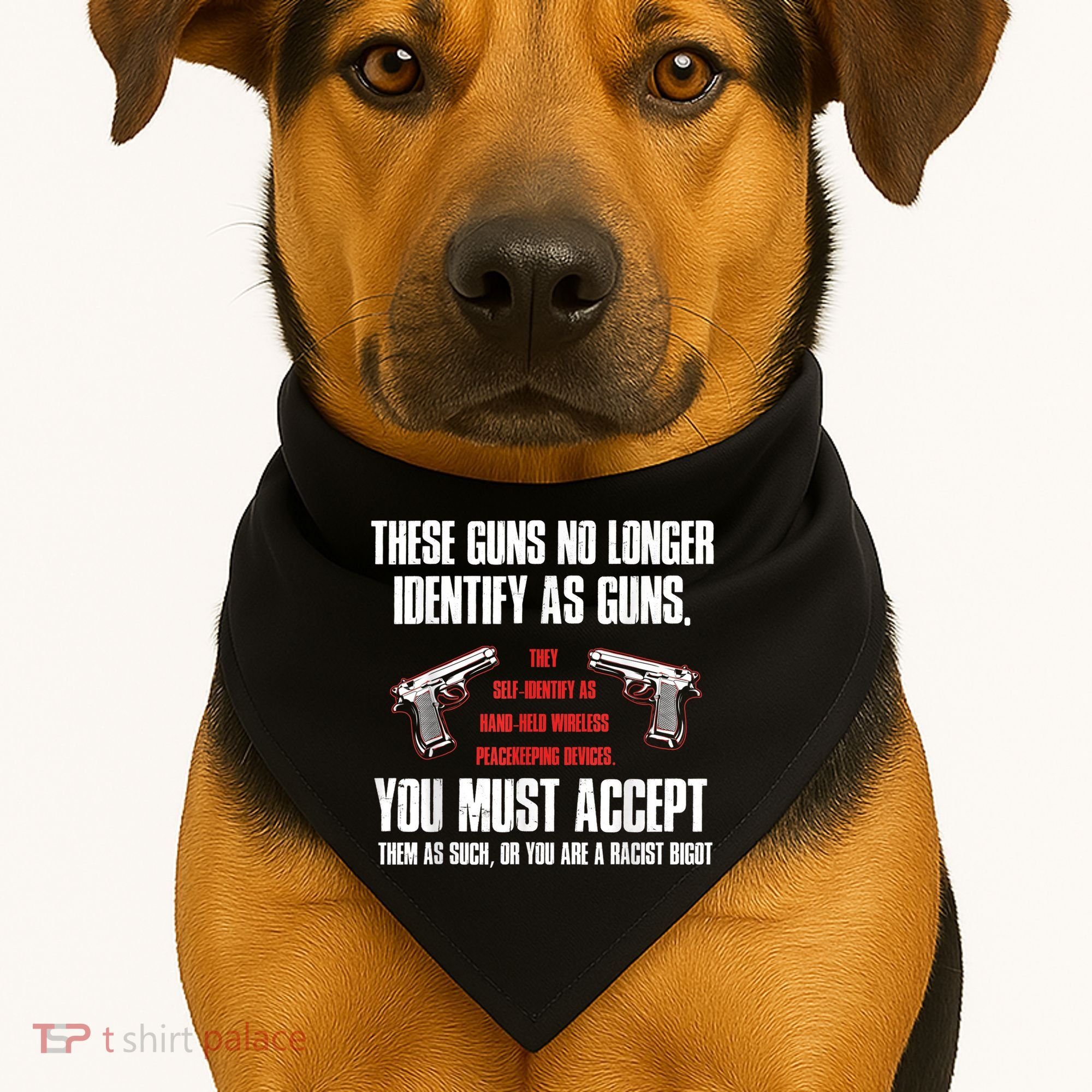 These Guns No Longer Identify As Guns Funny Gun USA-Made Doggie Bandana