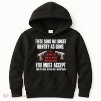 These Guns No Longer Identify As Guns Funny Gun Kids Hoodie thumb 0
