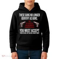 These Guns No Longer Identify As Guns Kids Hoodie thumb 4