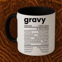 Turkey Gravy Nutrition Facts Thanksgiving Nutrition Facts Gift Coffee Mug thumb 2