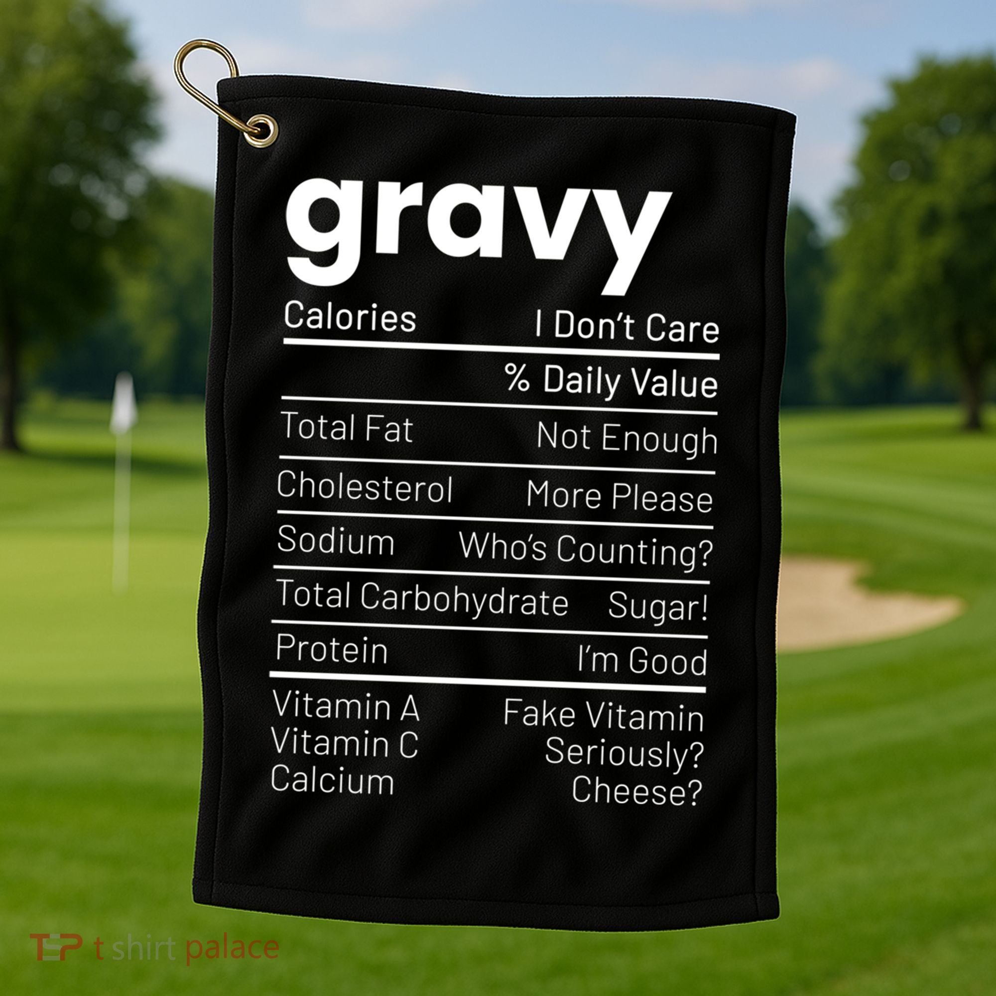 Turkey Gravy Nutrition Facts Thanksgiving Nutrition Facts Gift Golf Towel