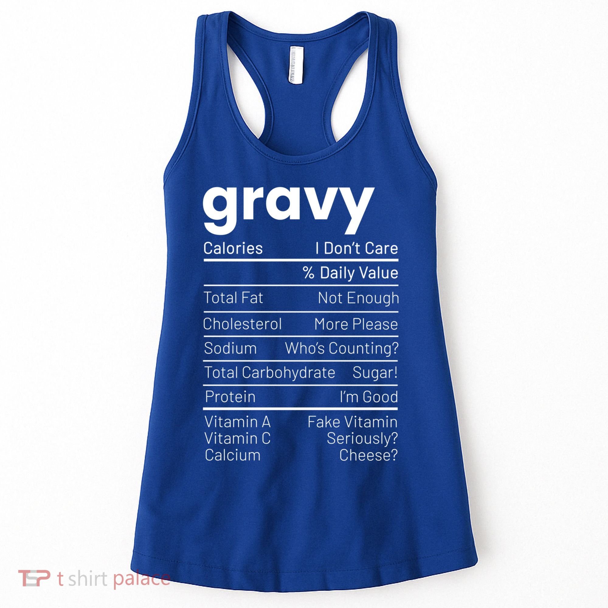 Turkey Gravy Nutrition Facts Thanksgiving Nutrition Facts Gift Women's Tank Top