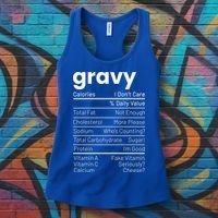 Turkey Gravy Nutrition Facts Thanksgiving Nutrition Facts Gift Women's Tank Top thumb 3