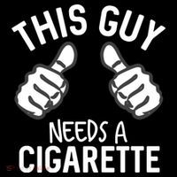 This Guy Needs A Cigarette Funny Smoking Cigarettes Cute Gift Backpack thumb 2