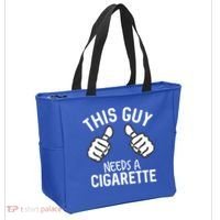 This Guy Needs A Cigarette Funny Smoking Cigarettes Cute Gift Tote Bag thumb 2