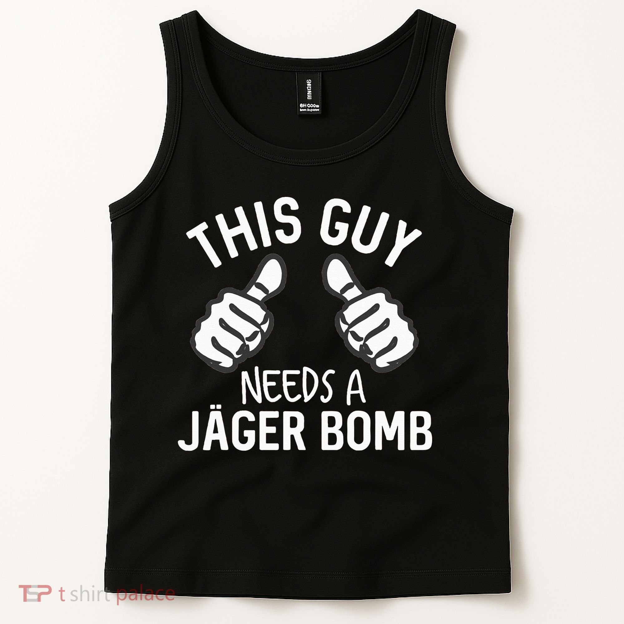 This Guy Needs A Jager Bomb Funny Alcohol Spirits Tank Top