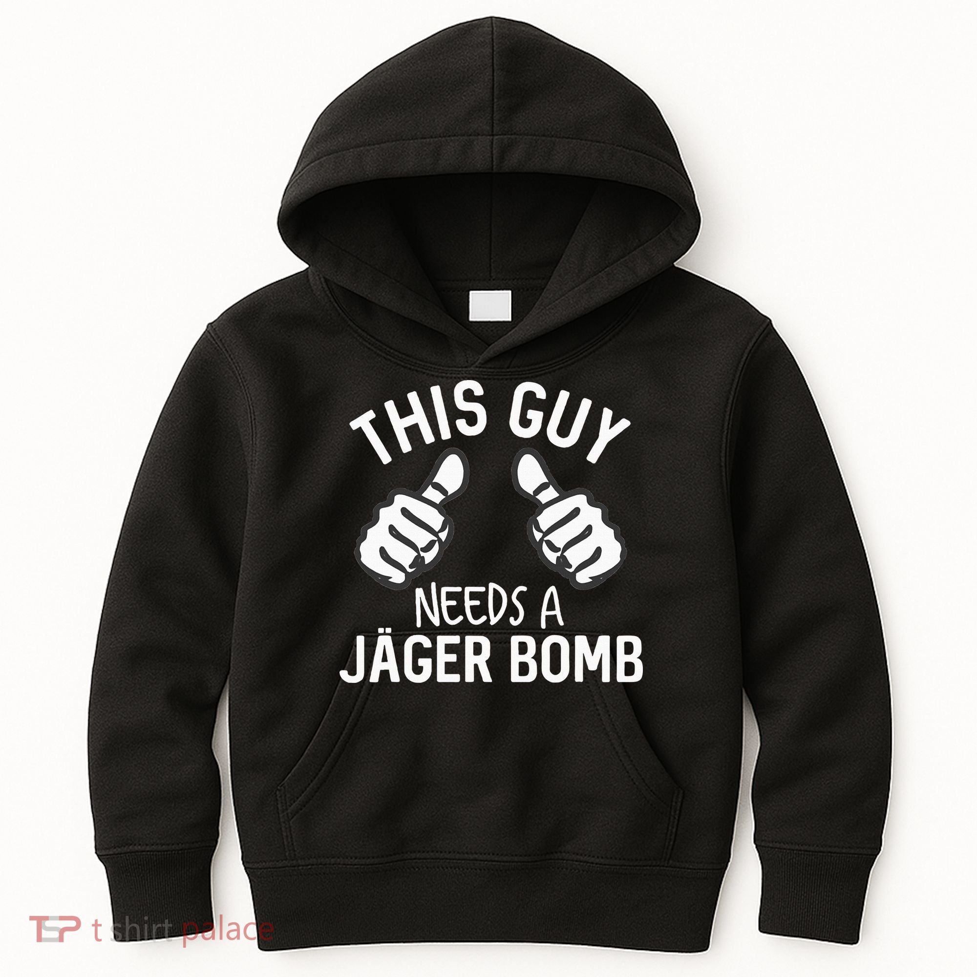 This Guy Needs A Jager Bomb Funny Alcohol Spirits Kids Hoodie