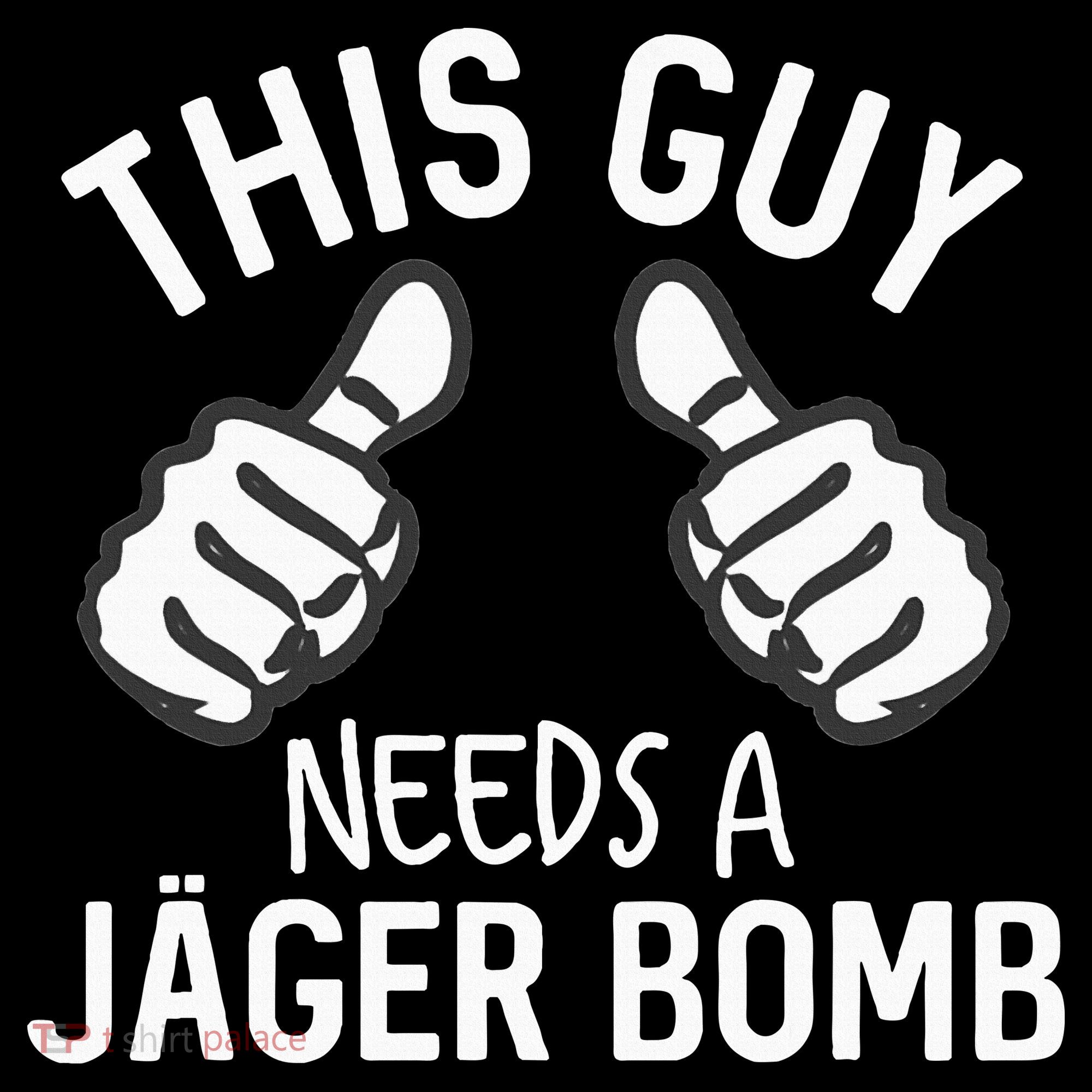 This Guy Needs A Jager Bomb Funny Alcohol Spirits Kids Long Sleeve Shirt