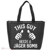 This Guy Needs A Jager Bomb Funny Alcohol Spirits Tote Bag thumb 0