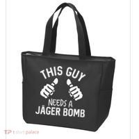 This Guy Needs A Jager Bomb Funny Alcohol Spirits Tote Bag thumb 3