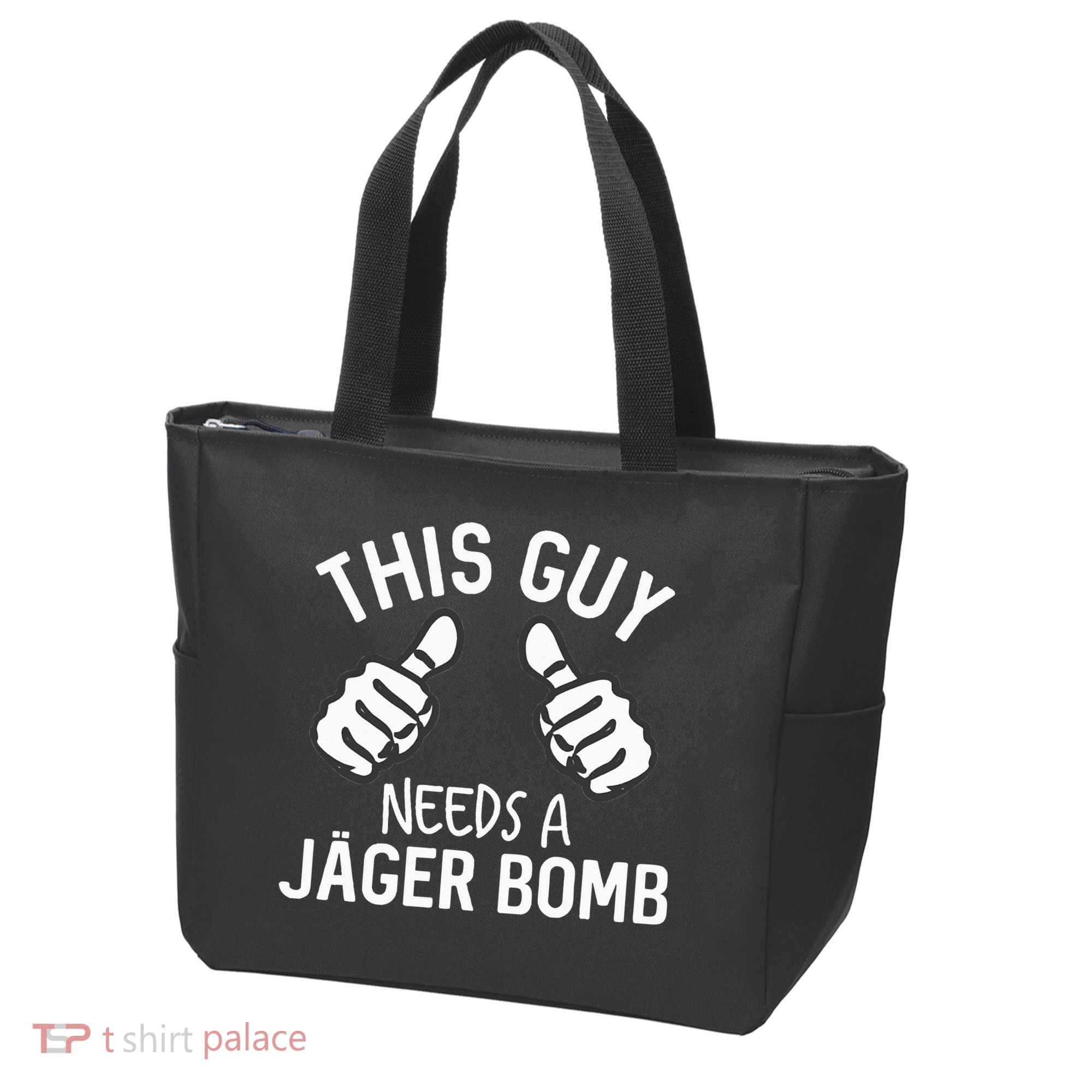 This Guy Needs A Jager Bomb Funny Alcohol Spirits Tote Bag