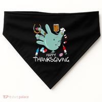 Turkey Glove Nurse Happy Thanksgiving Gobble Gobble Nurse USA-Made Doggie Bandana thumb 0