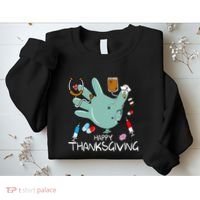 Turkey Glove Nurse Happy Thanksgiving Gobble Gobble Nurse Sweatshirt thumb 2