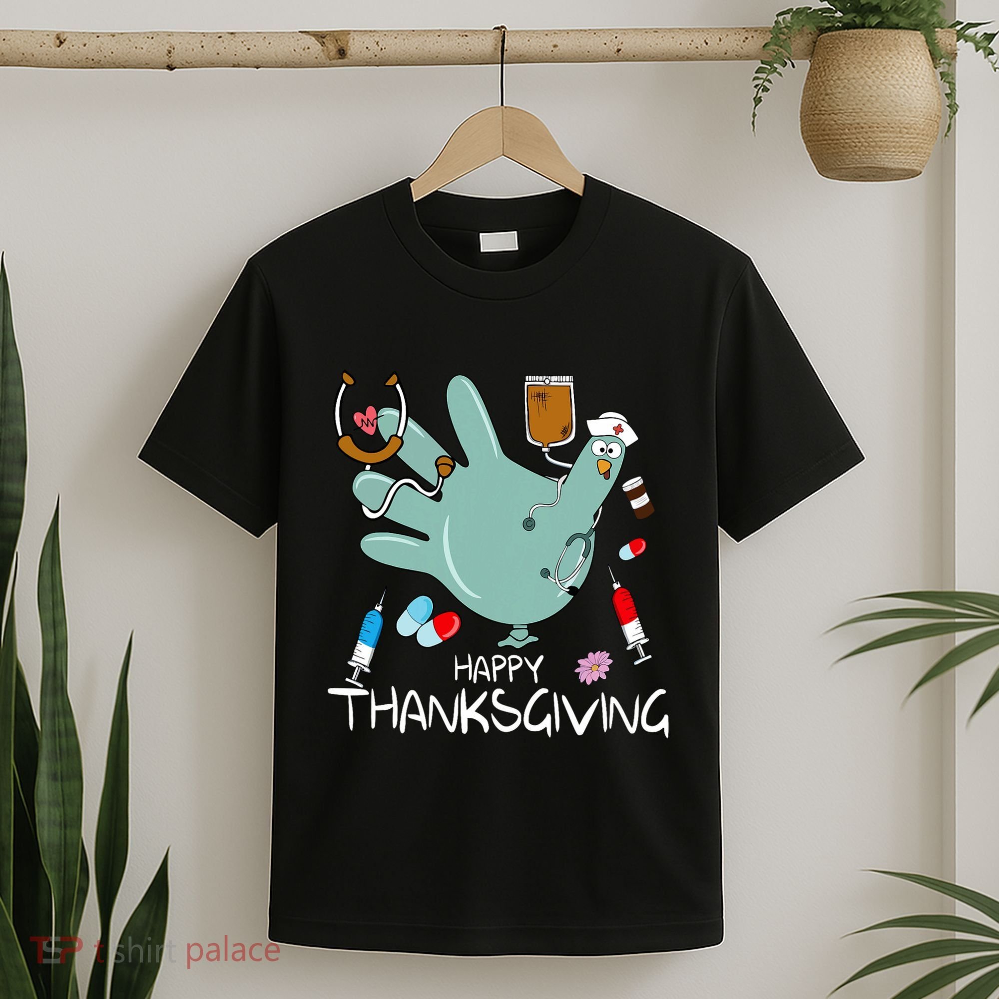 Turkey Glove Nurse Happy Thanksgiving Gobble Gobble Nurse T-Shirt