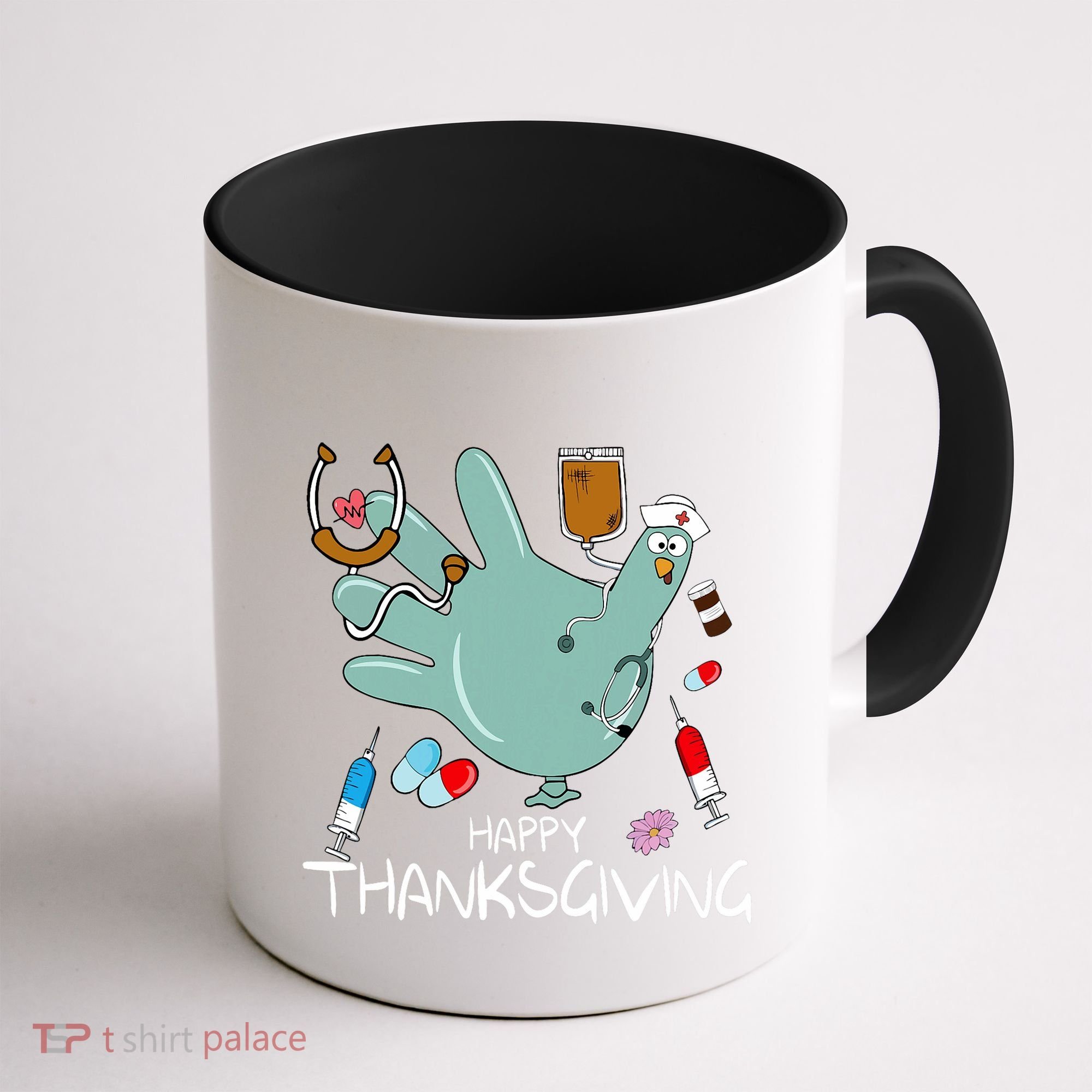 Turkey Glove Nurse Happy Thanksgiving Gobble Gobble Nurse Coffee Mug