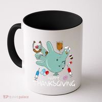 Turkey Glove Nurse Happy Thanksgiving Gobble Gobble Nurse Coffee Mug thumb 0