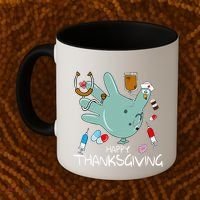 Turkey Glove Nurse Happy Thanksgiving Gobble Gobble Nurse Coffee Mug thumb 2