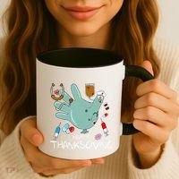Turkey Glove Nurse Happy Thanksgiving Gobble Gobble Nurse Coffee Mug thumb 3