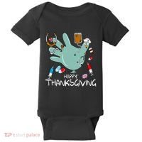 Turkey Glove Nurse Happy Thanksgiving Gobble Gobble Nurse Baby Bodysuit thumb 0