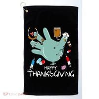 Turkey Glove Nurse Happy Thanksgiving Gobble Gobble Nurse Golf Towel thumb 0