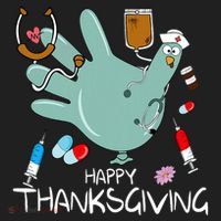 Turkey Glove Nurse Happy Thanksgiving Gobble Gobble Nurse Golf Towel thumb 3
