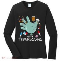 Turkey Glove Nurse Happy Thanksgiving Gobble Gobble Nurse Women's Long Sleeve Shirt thumb 0