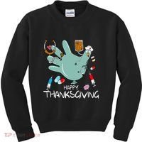 Turkey Glove Nurse Happy Thanksgiving Gobble Gobble Nurse Kids Sweatshirt thumb 0
