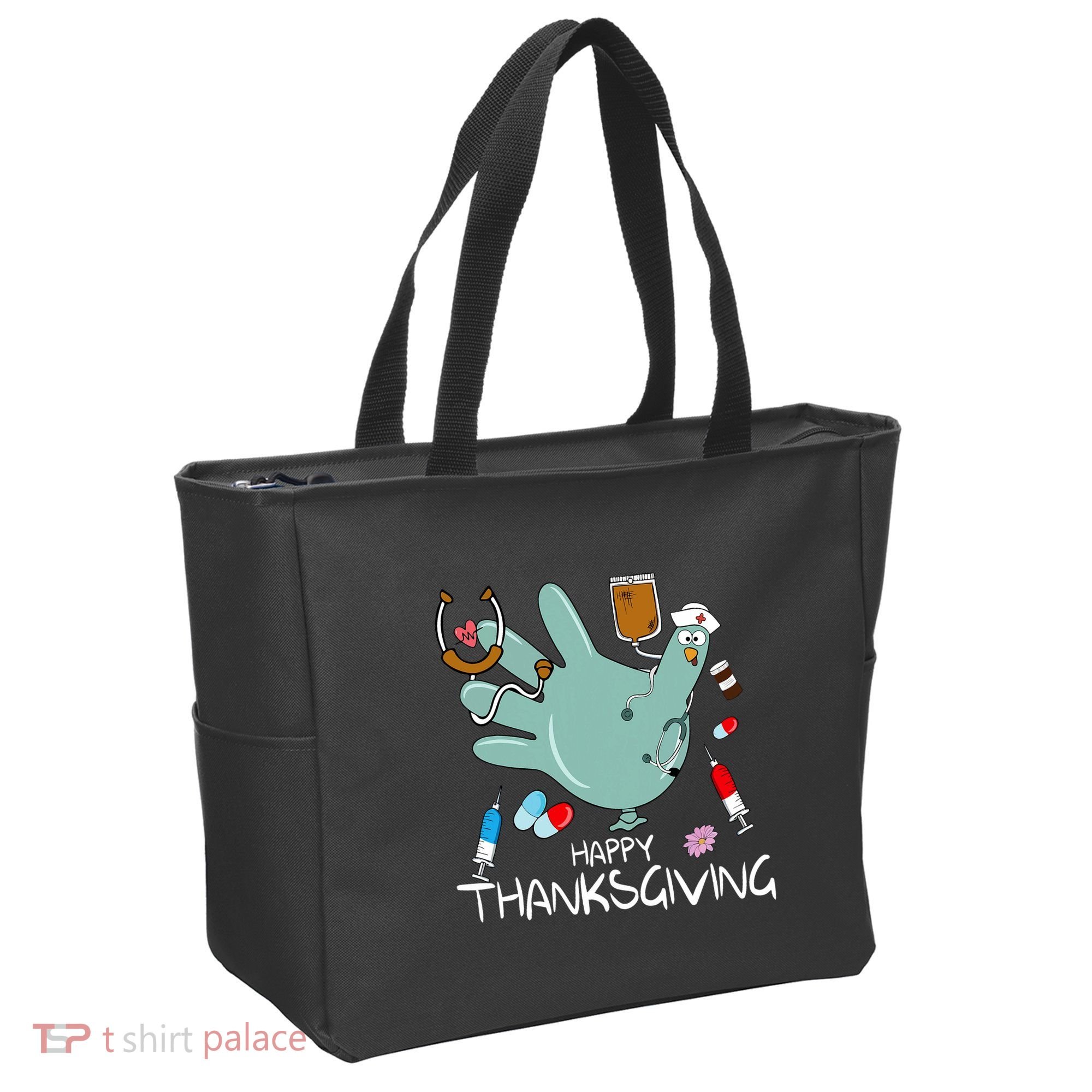 Turkey Glove Nurse Happy Thanksgiving Gobble Gobble Nurse Tote Bag