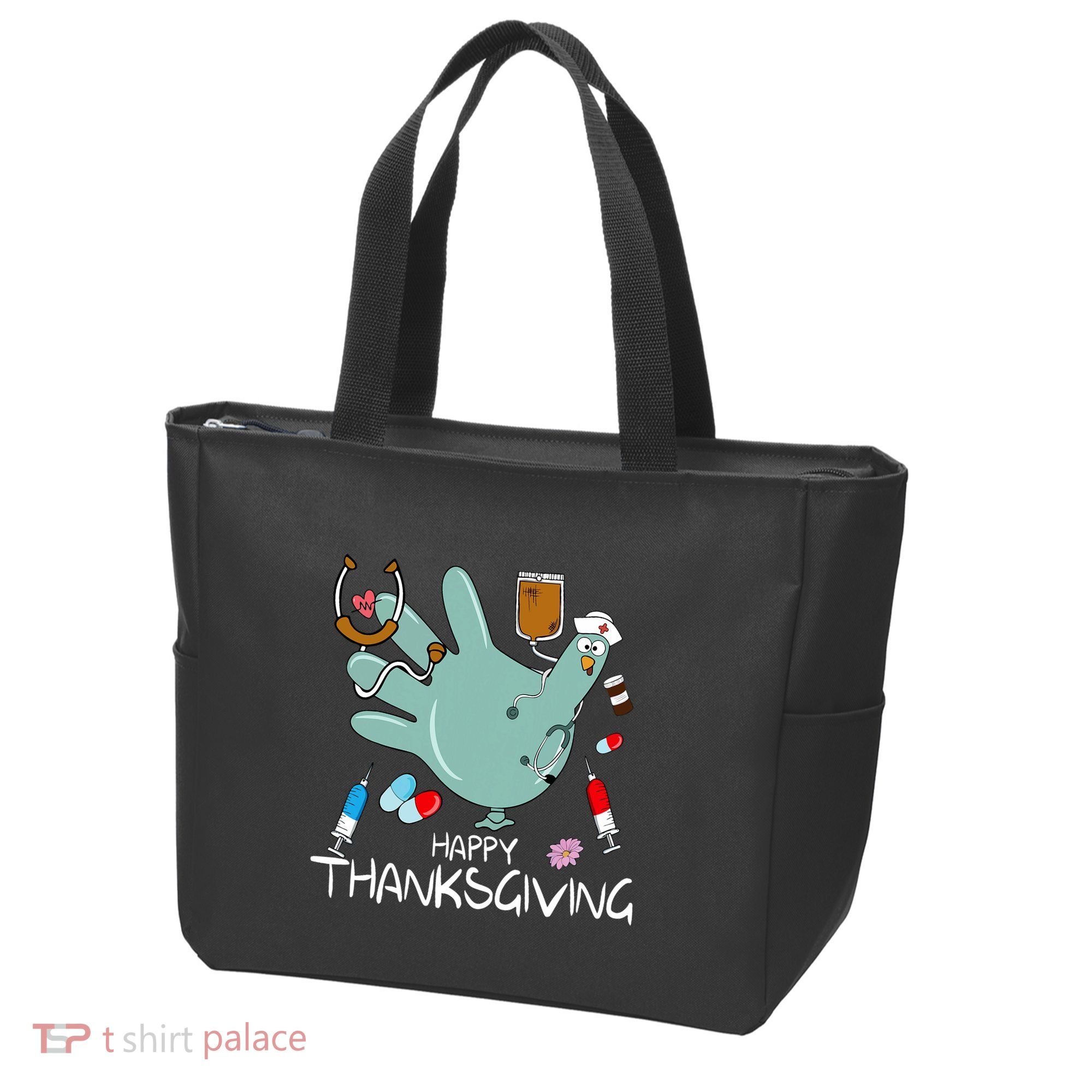 Turkey Glove Nurse Happy Thanksgiving Gobble Gobble Nurse Tote Bag