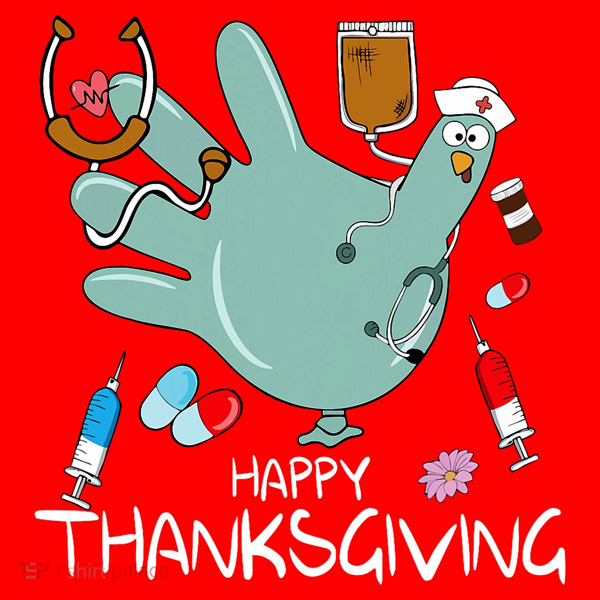 Turkey Glove Nurse Happy Thanksgiving Gobble Gobble Nurse Santa Hat