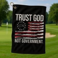 Trust God Not Government Antigovernment Political Golf Towel thumb 1