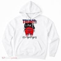 Trump Girl No Apologies Patriotic American Hoodie thumb 0