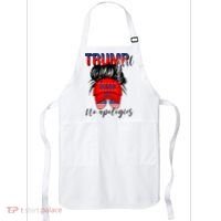 Trump Girl No Apologies Patriotic American Apron thumb 0