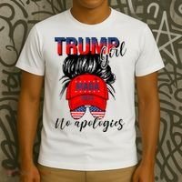 Trump Girl No Apologies Patriotic American T-Shirt thumb 3
